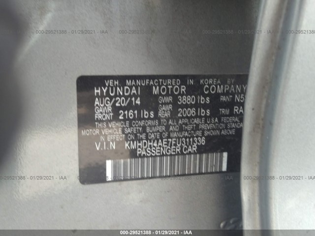 Photo 8 VIN: KMHDH4AE7FU311336 - HYUNDAI ELANTRA 