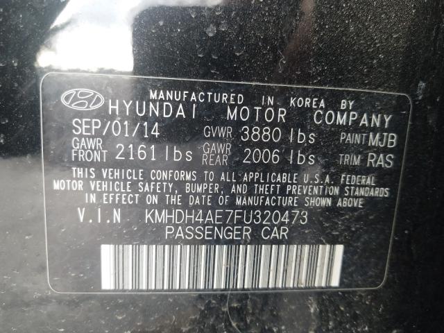 Photo 9 VIN: KMHDH4AE7FU320473 - HYUNDAI ELANTRA SE 