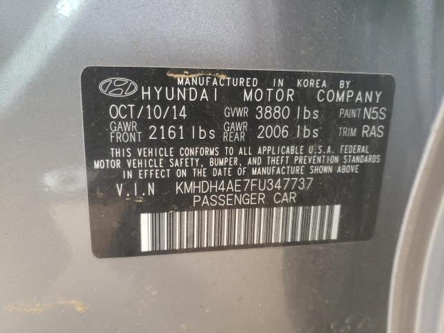 Photo 9 VIN: KMHDH4AE7FU347737 - HYUNDAI ELANTRA SE 