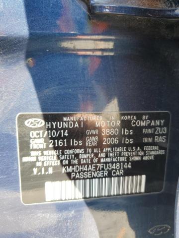 Photo 12 VIN: KMHDH4AE7FU348144 - HYUNDAI ELANTRA SE 