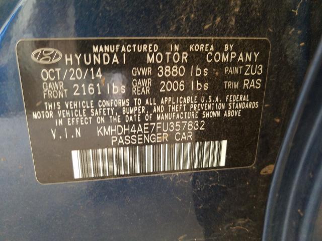 Photo 9 VIN: KMHDH4AE7FU357832 - HYUNDAI ELANTRA SE 