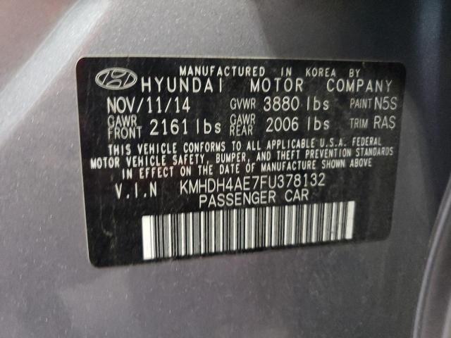 Photo 11 VIN: KMHDH4AE7FU378132 - HYUNDAI ELANTRA SE 