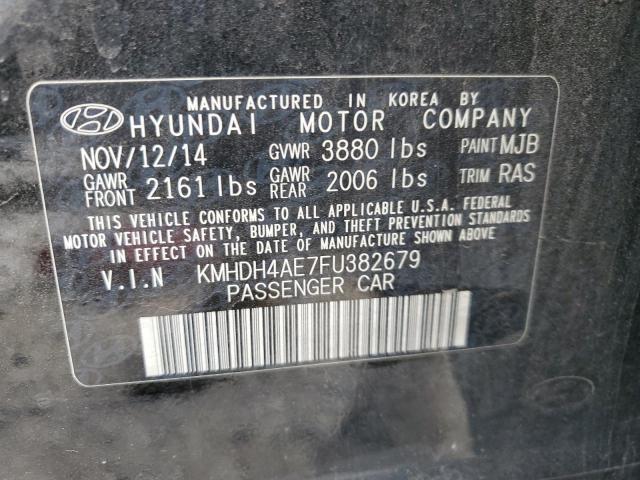 Photo 12 VIN: KMHDH4AE7FU382679 - HYUNDAI ELANTRA SE 