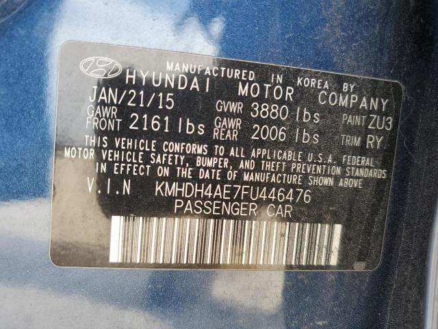 Photo 11 VIN: KMHDH4AE7FU446476 - HYUNDAI ELANTRA 