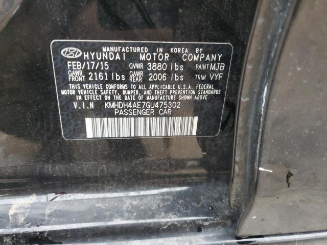 Photo 12 VIN: KMHDH4AE7GU475302 - HYUNDAI ELANTRA SE 