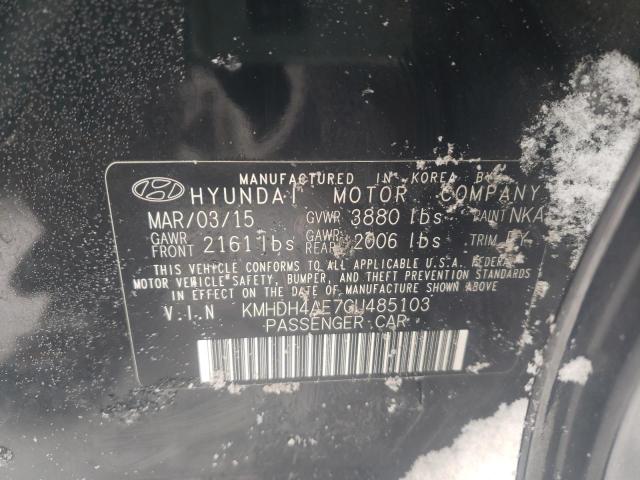 Photo 9 VIN: KMHDH4AE7GU485103 - HYUNDAI ELANTRA SE 