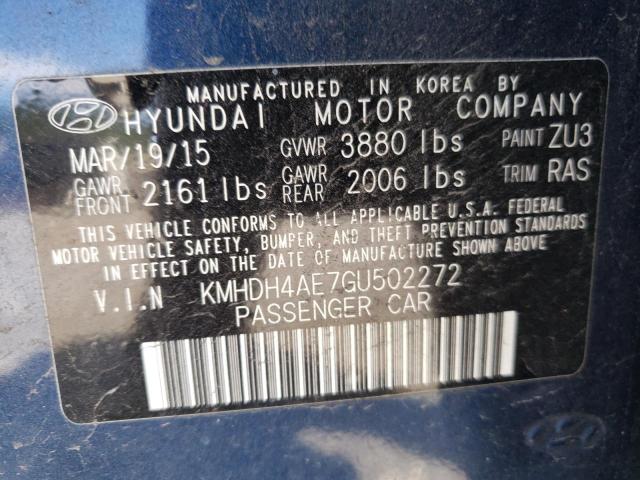 Photo 9 VIN: KMHDH4AE7GU502272 - HYUNDAI ELANTRA SE 