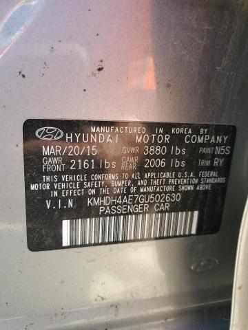 Photo 9 VIN: KMHDH4AE7GU502630 - HYUNDAI ELANTRA SE 