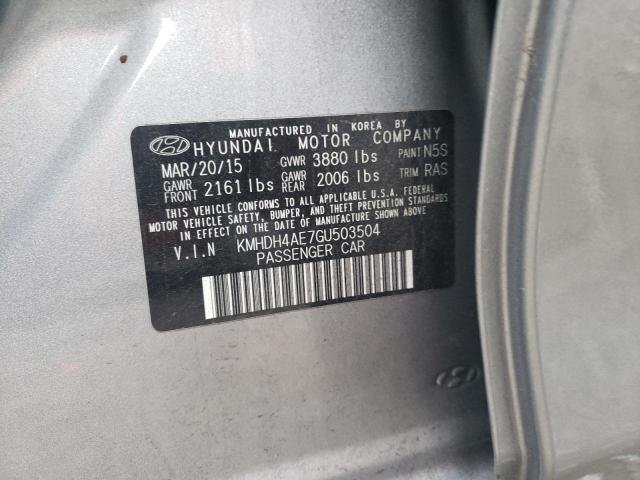 Photo 9 VIN: KMHDH4AE7GU503504 - HYUNDAI ELANTRA SE 