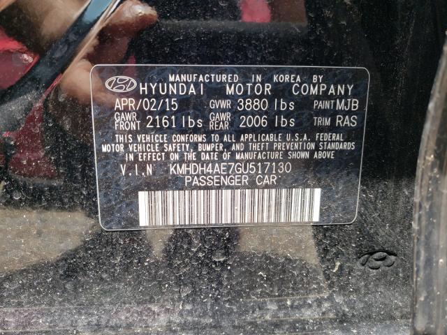 Photo 9 VIN: KMHDH4AE7GU517130 - HYUNDAI ELANTRA SE 