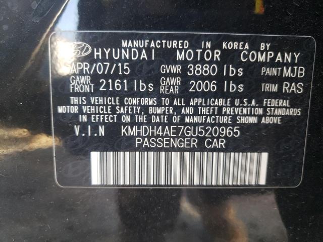 Photo 11 VIN: KMHDH4AE7GU520965 - HYUNDAI ELANTRA 