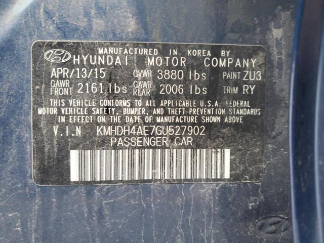 Photo 11 VIN: KMHDH4AE7GU527902 - HYUNDAI ELANTRA 