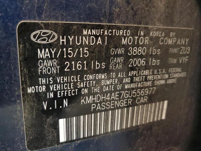 Photo 9 VIN: KMHDH4AE7GU556977 - HYUNDAI ELANTRA SE 