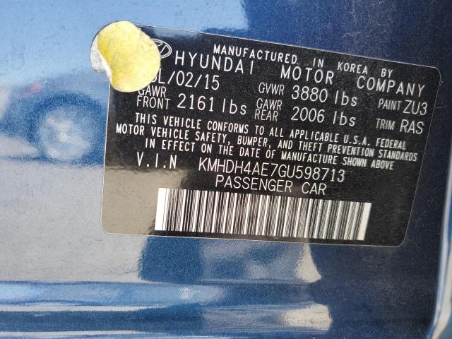 Photo 11 VIN: KMHDH4AE7GU598713 - HYUNDAI ELANTRA SE 