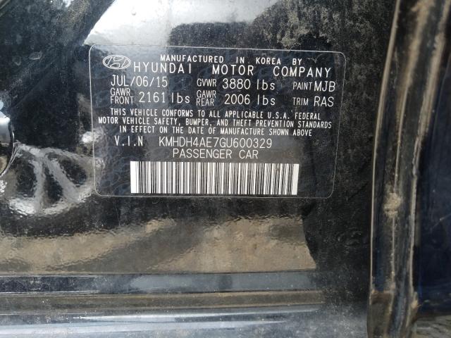 Photo 9 VIN: KMHDH4AE7GU600329 - HYUNDAI ELANTRA SE 