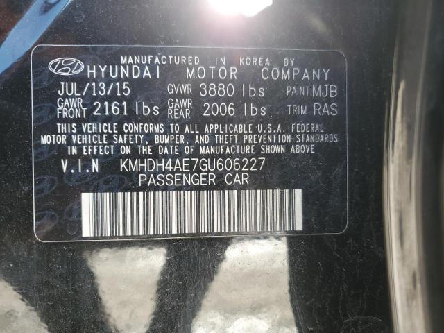 Photo 12 VIN: KMHDH4AE7GU606227 - HYUNDAI ELANTRA 