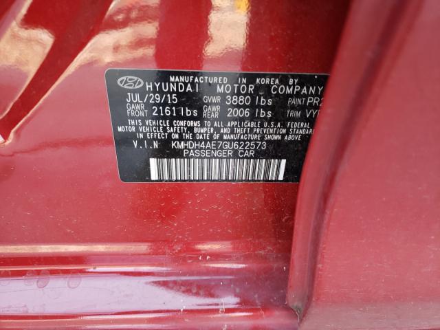 Photo 9 VIN: KMHDH4AE7GU622573 - HYUNDAI ELANTRA 