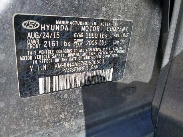 Photo 11 VIN: KMHDH4AE7GU636683 - HYUNDAI ELANTRA SE 