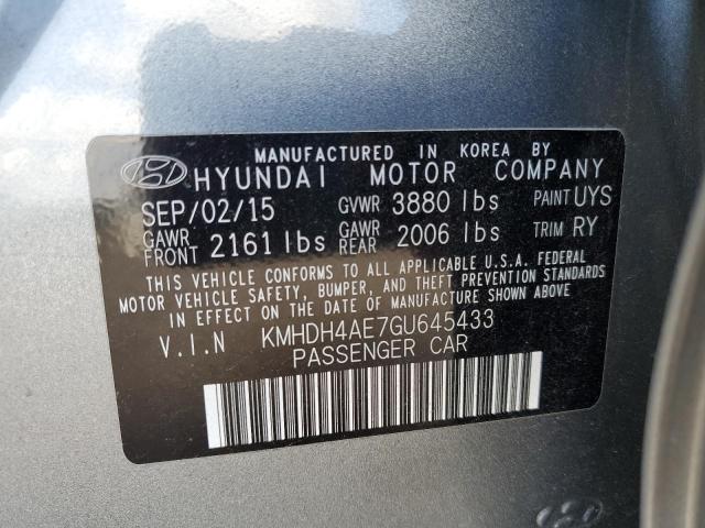 Photo 9 VIN: KMHDH4AE7GU645433 - HYUNDAI ELANTRA SE 