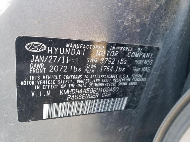 Photo 12 VIN: KMHDH4AE8BU100480 - HYUNDAI ELANTRA GL 