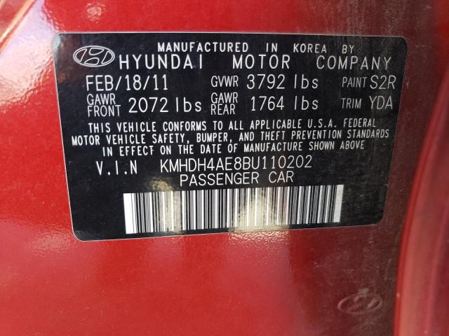 Photo 11 VIN: KMHDH4AE8BU110202 - HYUNDAI ELANTRA GL 