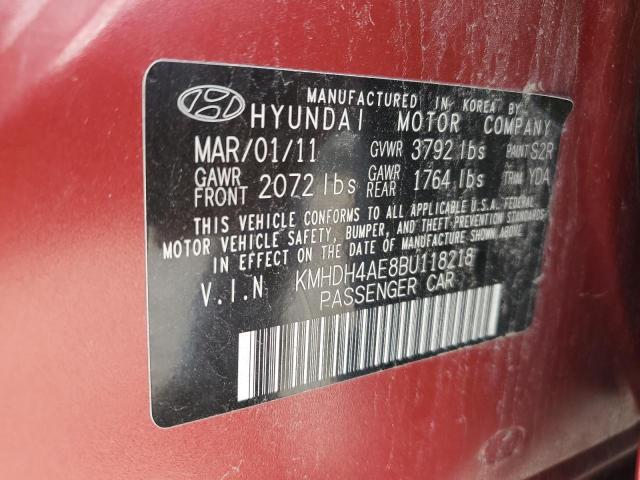 Photo 11 VIN: KMHDH4AE8BU118218 - HYUNDAI ELANTRA 