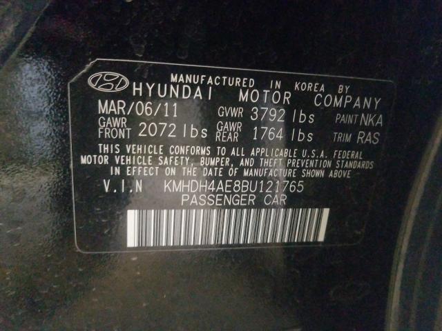 Photo 9 VIN: KMHDH4AE8BU121765 - HYUNDAI ELANTRA GL 