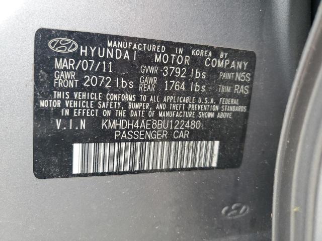 Photo 11 VIN: KMHDH4AE8BU122480 - HYUNDAI ELANTRA GL 