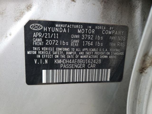 Photo 9 VIN: KMHDH4AE8BU162428 - HYUNDAI ELANTRA GL 