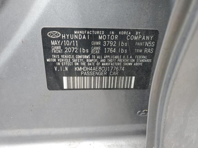 Photo 12 VIN: KMHDH4AE8CU177674 - HYUNDAI ELANTRA GL 