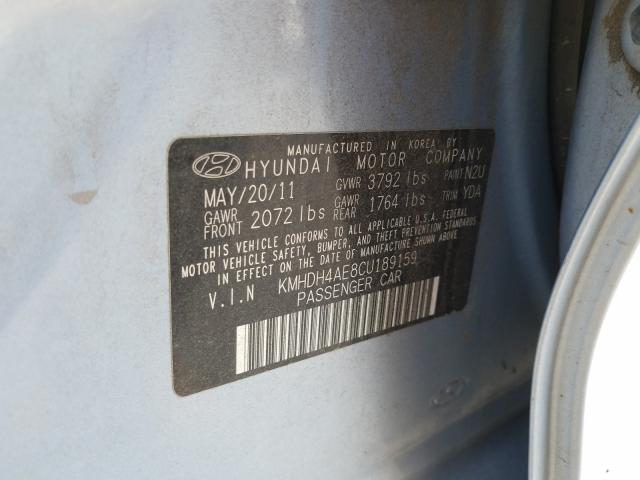 Photo 9 VIN: KMHDH4AE8CU189159 - HYUNDAI ELANTRA GL 