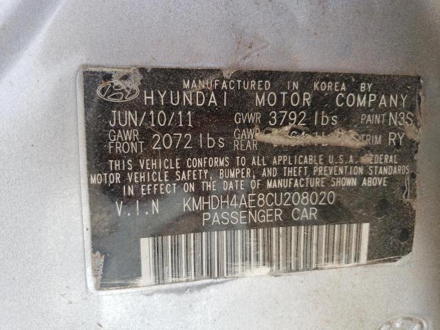 Photo 11 VIN: KMHDH4AE8CU208020 - HYUNDAI ELANTRA GL 