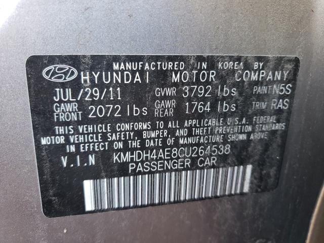 Photo 9 VIN: KMHDH4AE8CU264538 - HYUNDAI ELANTRA GL 