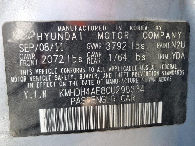 Photo 11 VIN: KMHDH4AE8CU298334 - HYUNDAI ELANTRA GL 