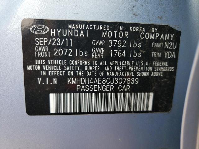 Photo 11 VIN: KMHDH4AE8CU307839 - HYUNDAI ELANTRA GL 