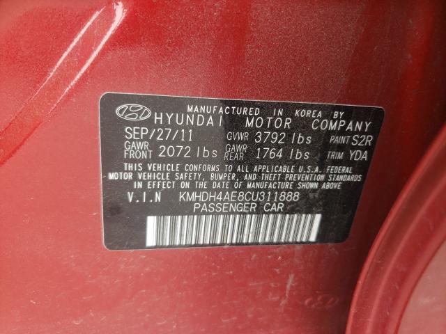 Photo 9 VIN: KMHDH4AE8CU311888 - HYUNDAI ELANTRA GL 