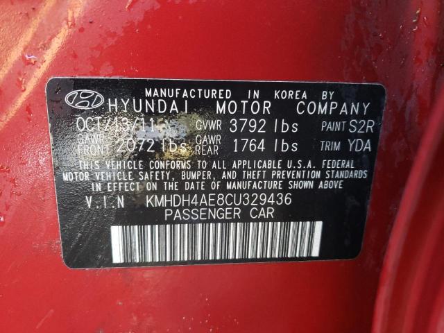 Photo 11 VIN: KMHDH4AE8CU329436 - HYUNDAI ELANTRA 