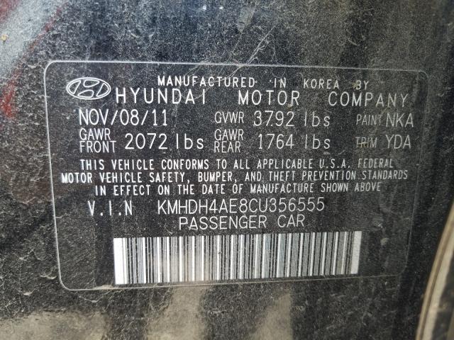 Photo 9 VIN: KMHDH4AE8CU356555 - HYUNDAI ELANTRA GL 