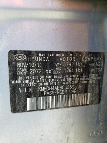 Photo 12 VIN: KMHDH4AE8CU359519 - HYUNDAI ELANTRA GL 