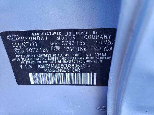 Photo 9 VIN: KMHDH4AE8CU389670 - HYUNDAI ELANTRA GL 