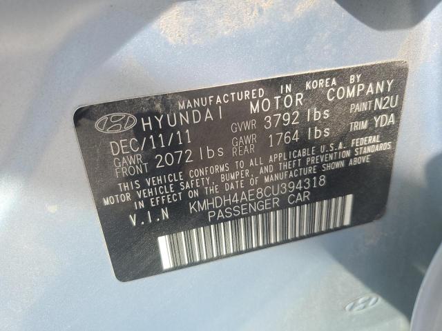 Photo 11 VIN: KMHDH4AE8CU394318 - HYUNDAI ELANTRA GL 