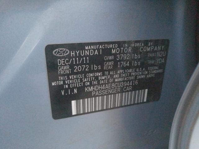 Photo 9 VIN: KMHDH4AE8CU394416 - HYUNDAI ELANTRA GL 