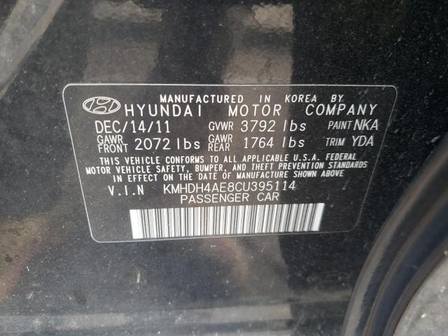 Photo 11 VIN: KMHDH4AE8CU395114 - HYUNDAI ELANTRA GL 