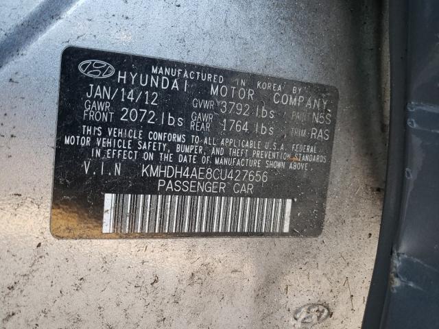 Photo 9 VIN: KMHDH4AE8CU427656 - HYUNDAI ELANTRA GL 