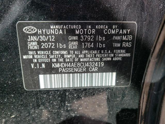 Photo 11 VIN: KMHDH4AE8CU432419 - HYUNDAI ELANTRA GL 