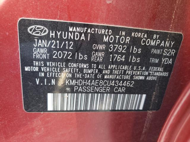 Photo 9 VIN: KMHDH4AE8CU434462 - HYUNDAI ELANTRA GL 