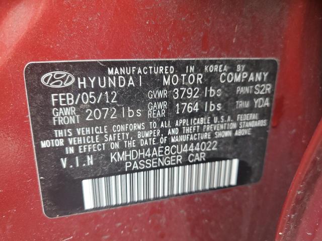 Photo 12 VIN: KMHDH4AE8CU444022 - HYUNDAI ELANTRA GL 