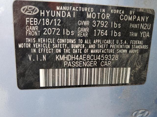 Photo 11 VIN: KMHDH4AE8CU459328 - HYUNDAI ELANTRA GL 