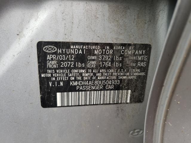 Photo 9 VIN: KMHDH4AE8DU504933 - HYUNDAI ELANTRA GL 