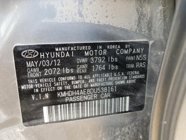 Photo 9 VIN: KMHDH4AE8DU538161 - HYUNDAI ELANTRA GL 